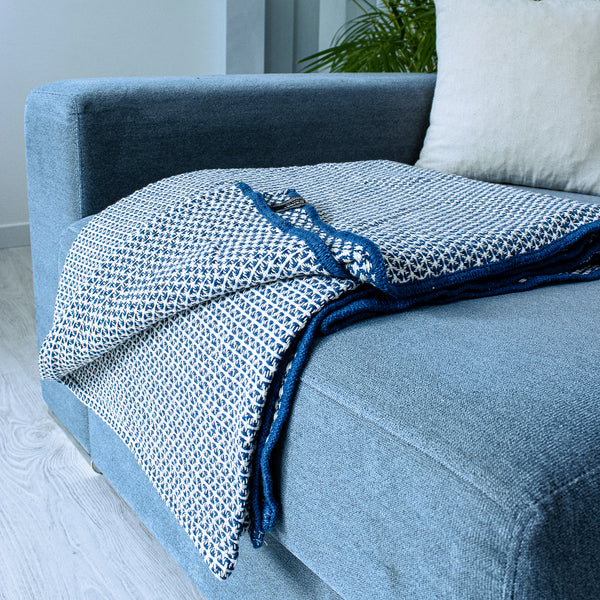 Traditional Blanket  | Made in Portugal | "Navega" | Blue | 170 x 220cm