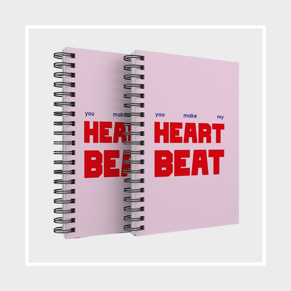 Notitieboeken | "You Make My Heart Beat" | Set of 2