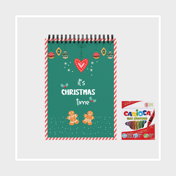 Livre de coloriage | C'est le temps de Noël | Crayons de cire