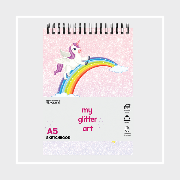 Sketchbook "My Glitter Art Unicorn" | with Natural White Paper