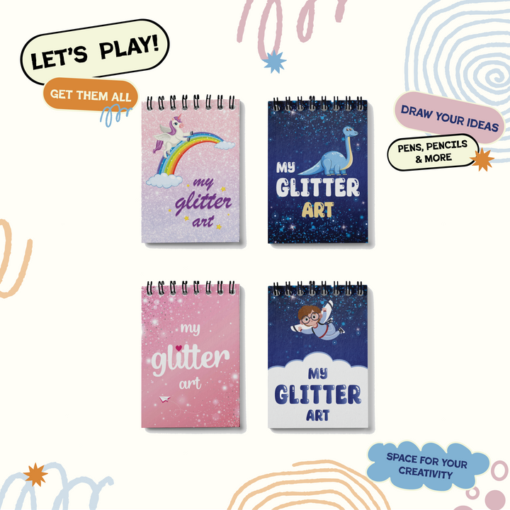  Sketchbook "My Glitter Art Unicorn" with Natural White Paper
