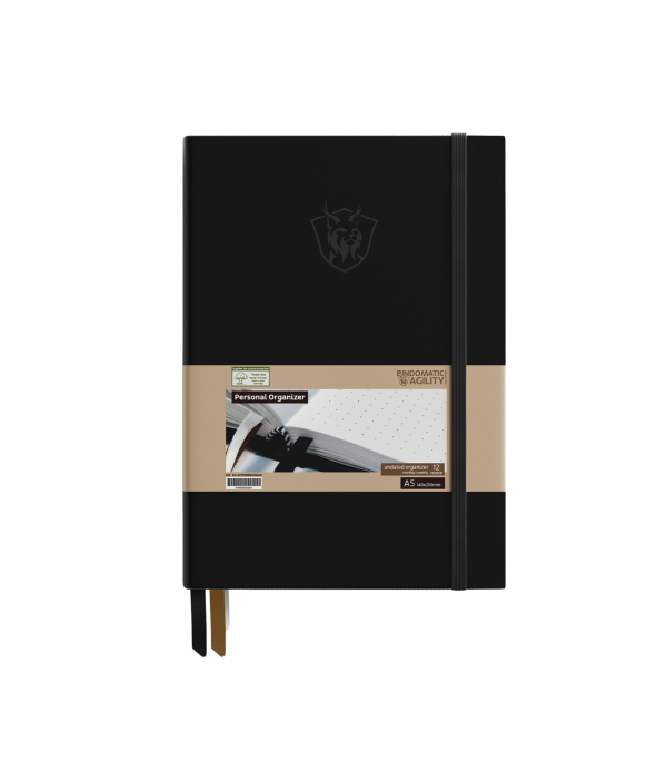 Personal Organizer Black Smooth - Agility Collection 