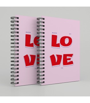 Notebook "Reasons Why I Love You" Couple's Edition (Set of 2)