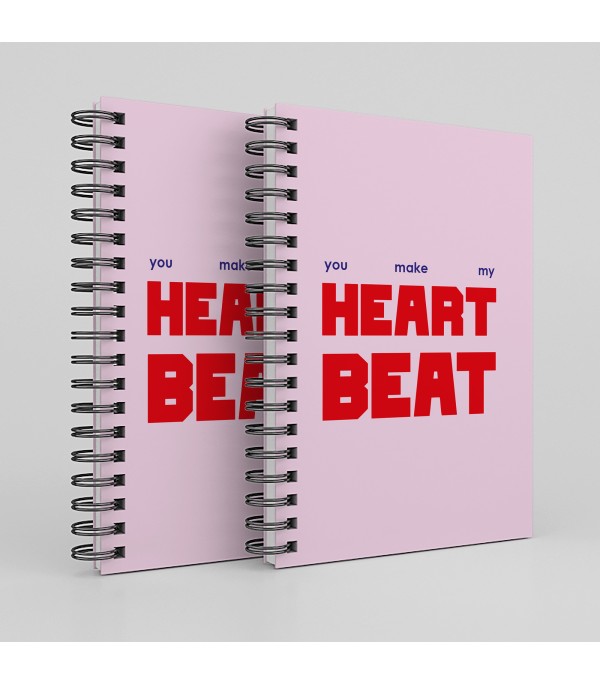 Notebook "You Make My Heart Beat" Couple's Edition (Set of 2)